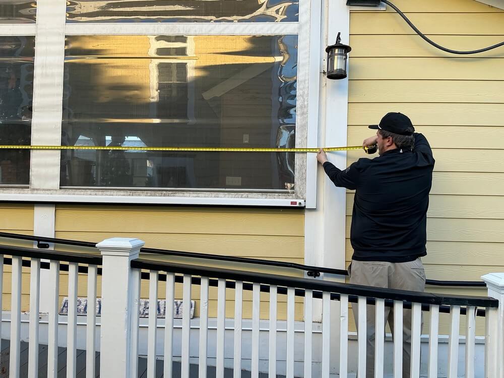 Motorized vinyl screens smart comfort touch of a button