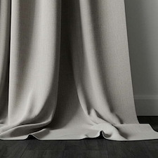 Drapery floor length puddled or floating