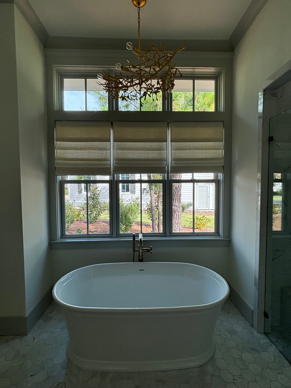 Exquisite Norman Centerpiece Roman Shades in Bluffton, SC